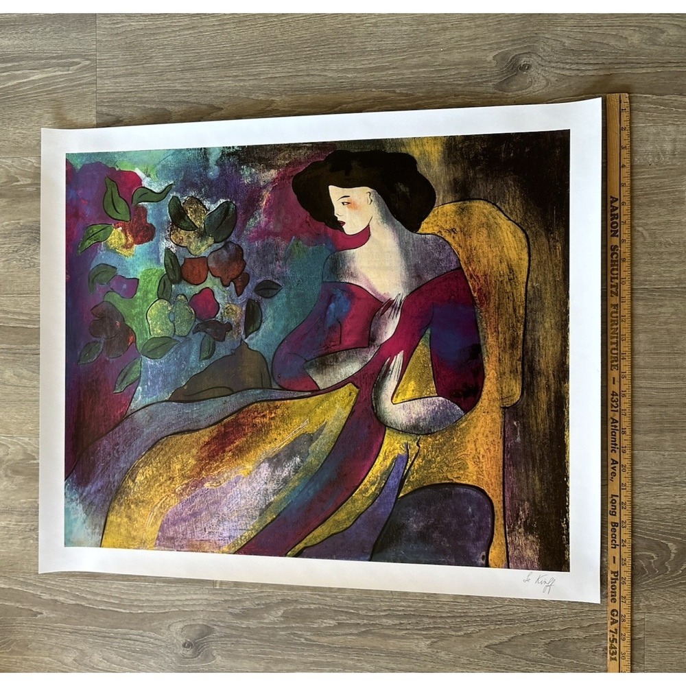 Linda Le Kniff Signed Limited Edition Serigraph‎ 27x32 ANNEBELLA Artwork - Picture 3 of 4